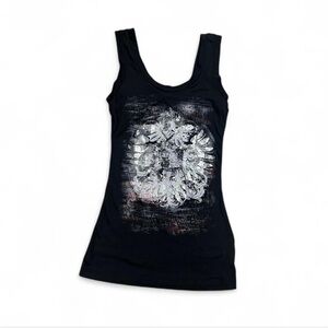 Y2K Black Graphic Tank Top